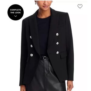 Veronica Beard -Miller Dickey Jacket in Black with silver buttons